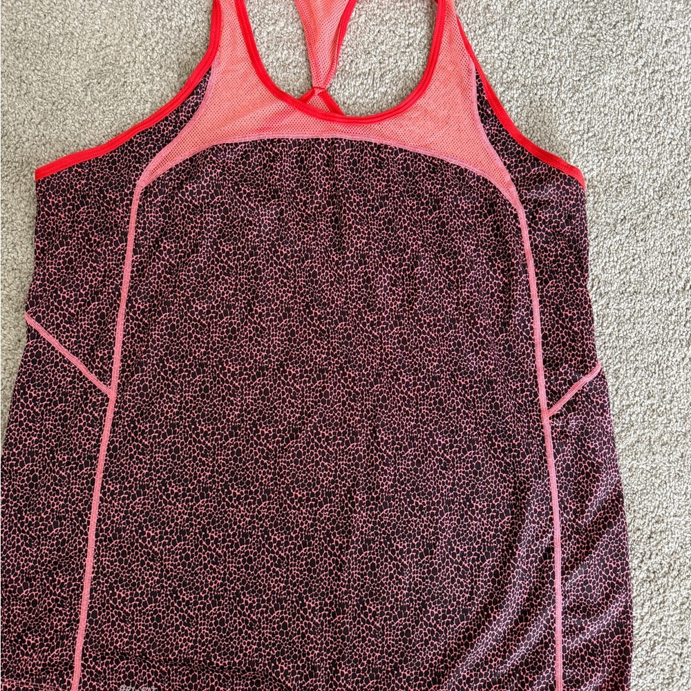 Nike Pink Speckled Racerback Tank with Neon Trim
